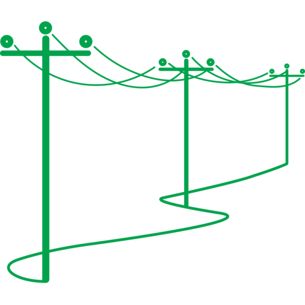 kuvassa on piirretty sähkölinja